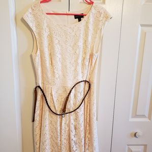 Cream lace dress